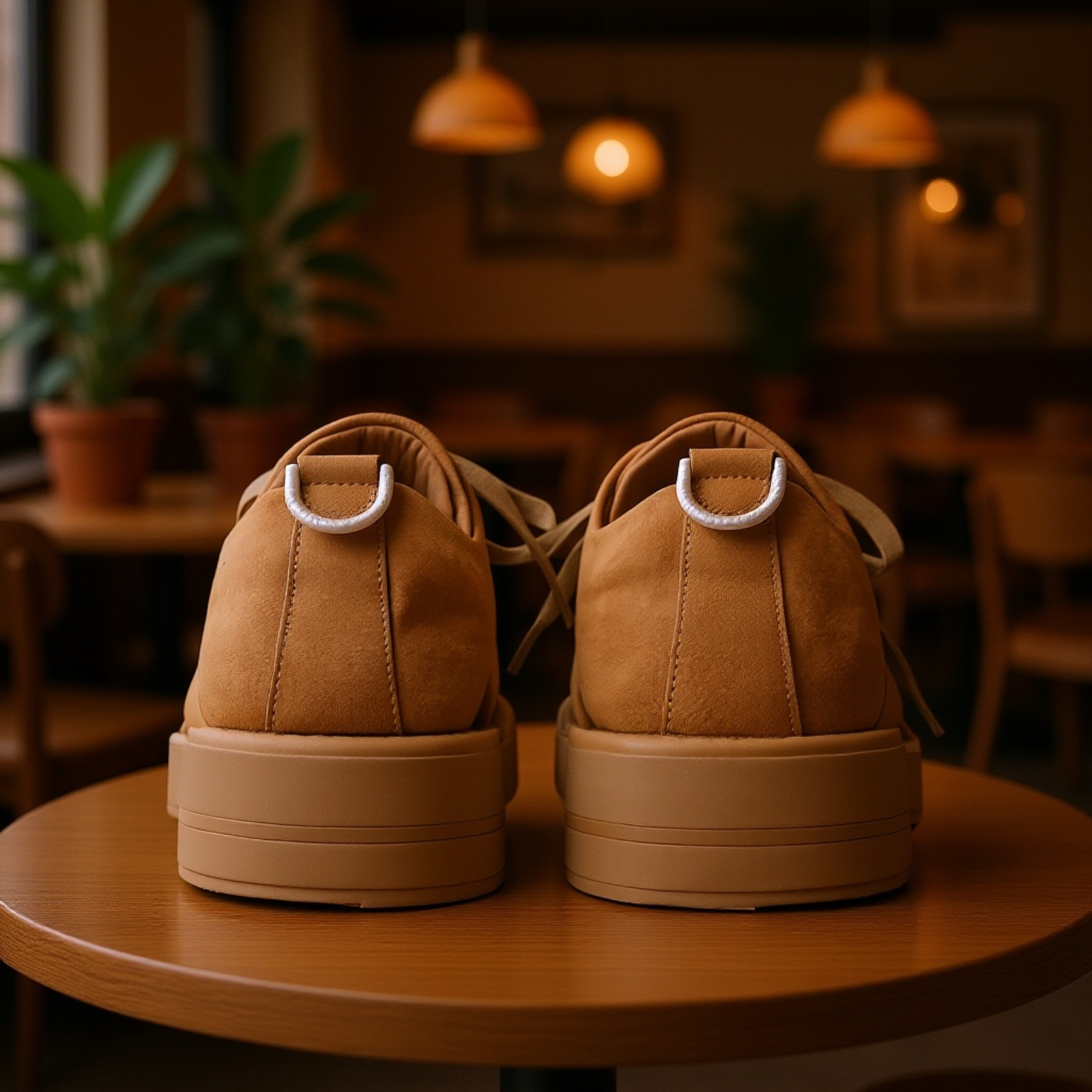 スタイルアップできる厚底デービーシューズ