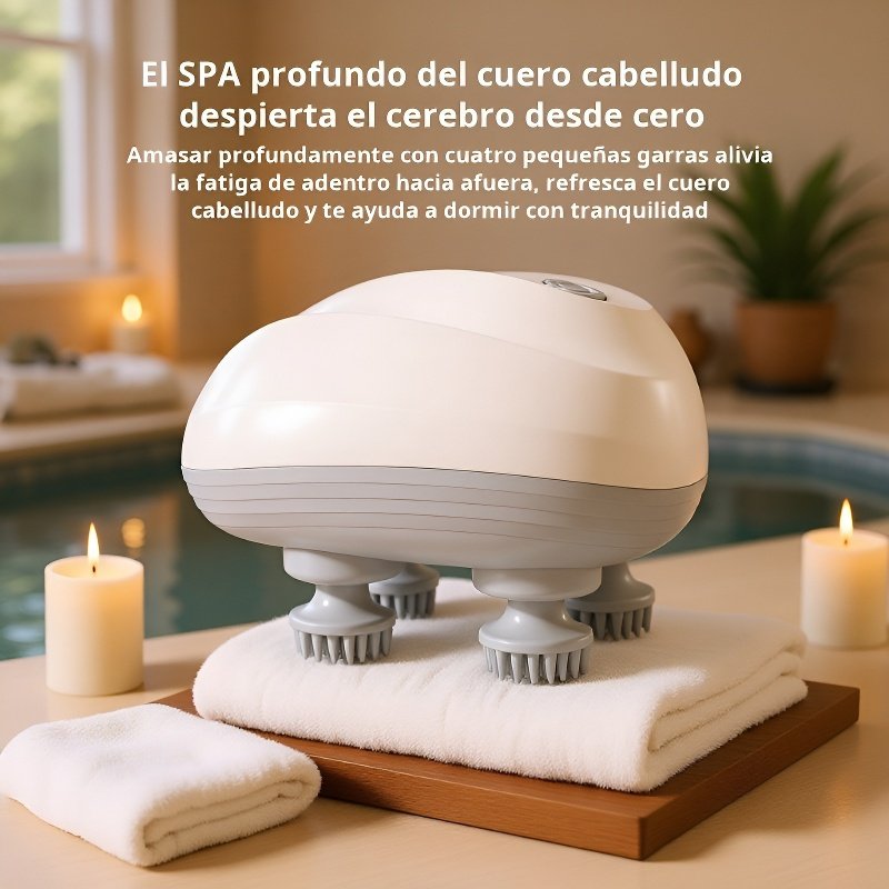 Masajeador inteligente de cuello y cuero cabelludo tipo pulpo