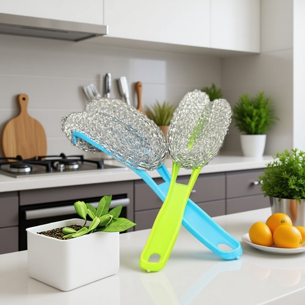 일상용 작은 구부러진 철사와 플라스틱 브러시 청소 도구