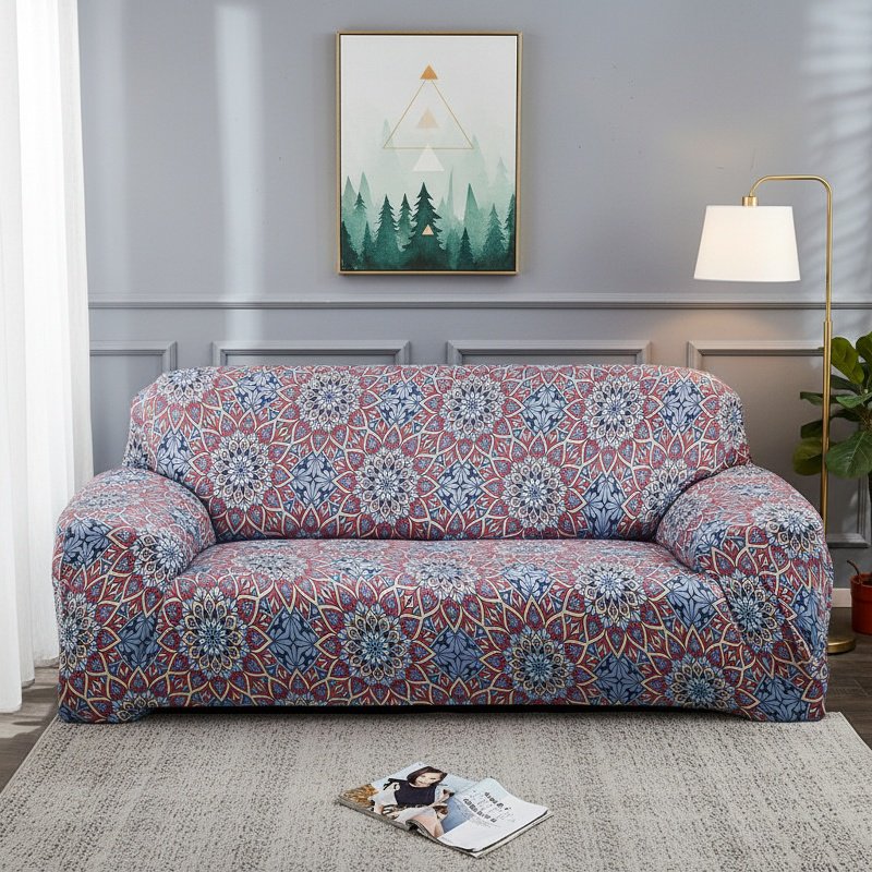 Bohemian Style Stretch Full Cover Sofa Slipcover, Perfect Fit Full Coverage Fabric