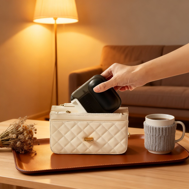 Cepillo portátil eliminando polvo del teclado