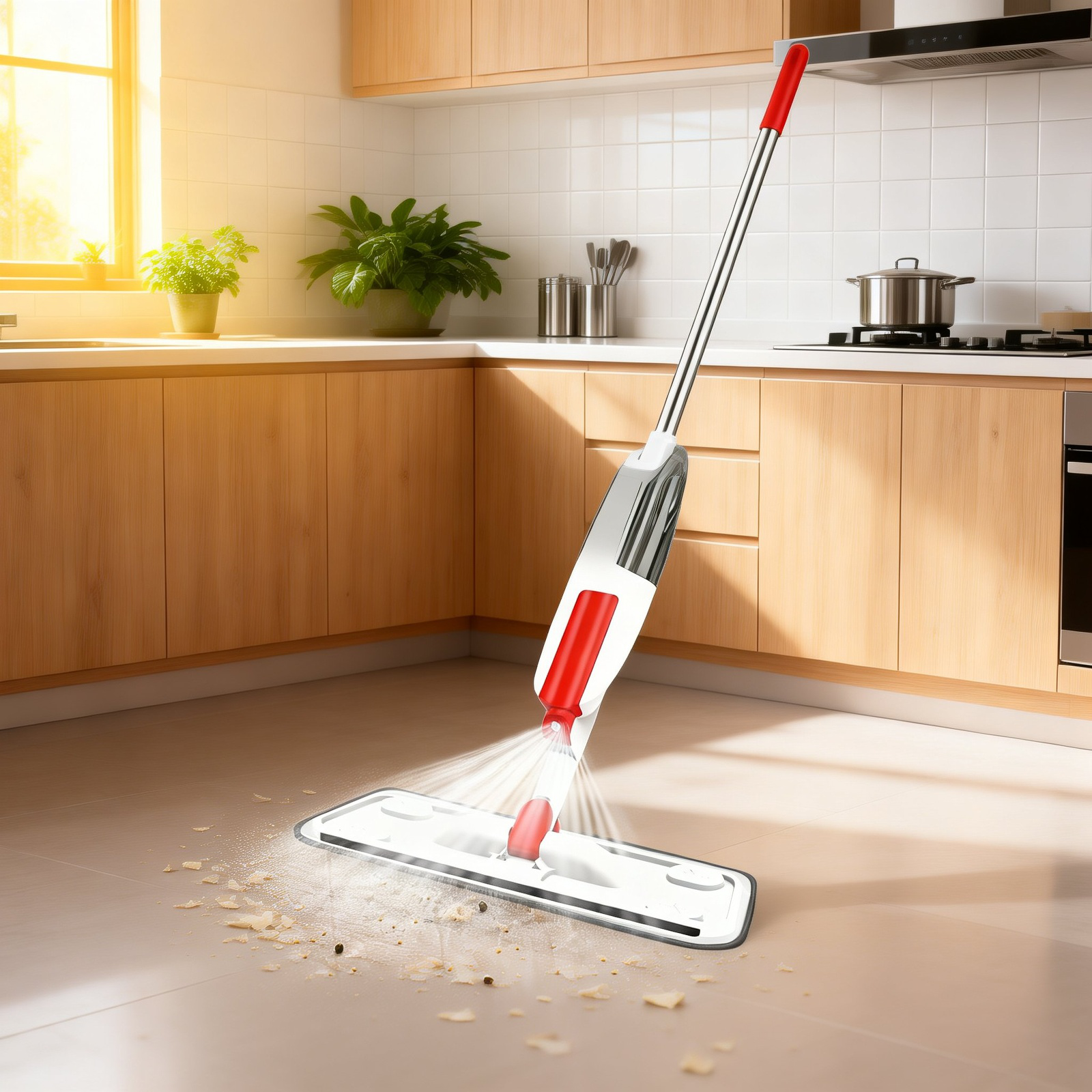 ハンズフリースプレーモップ