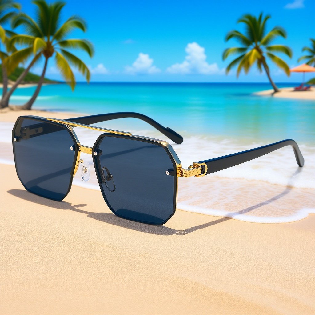 Gafas de sol polarizadas de alta definición de doble puente recomendadas por pilotos