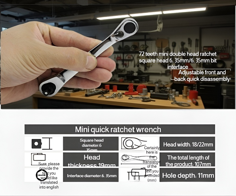 Portable batch nozzle driver wrench in hand