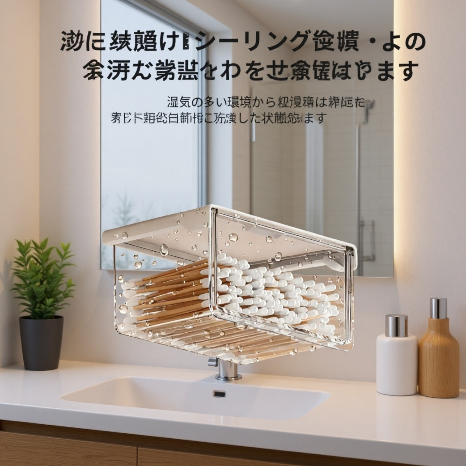 オフィス・洗面台用シンプル防水収納ボックス