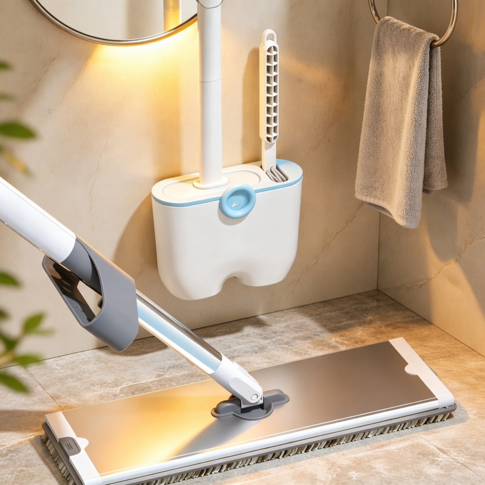 Portacepillo de baño de silicona para pared, fácil instalación sin perforaciones