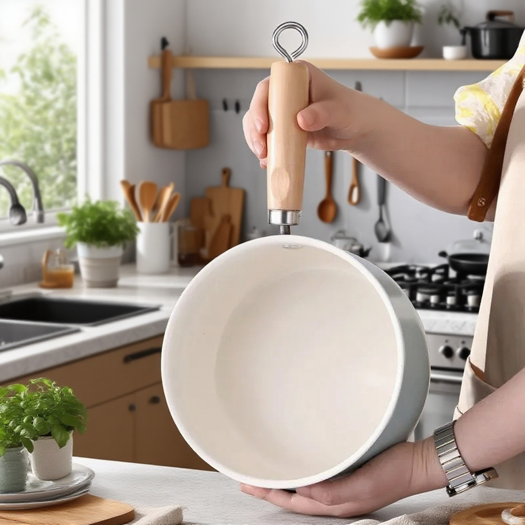 가정용 무접착 우유냄비 양면 무접착 비주얼 라면냄비