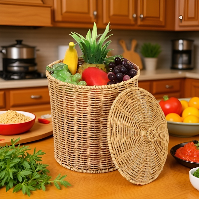 Imitation rattan storage basket