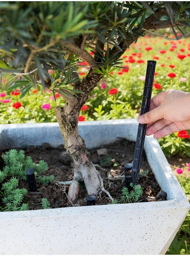 Tubo de ventilación mejorando el drenaje en macetas