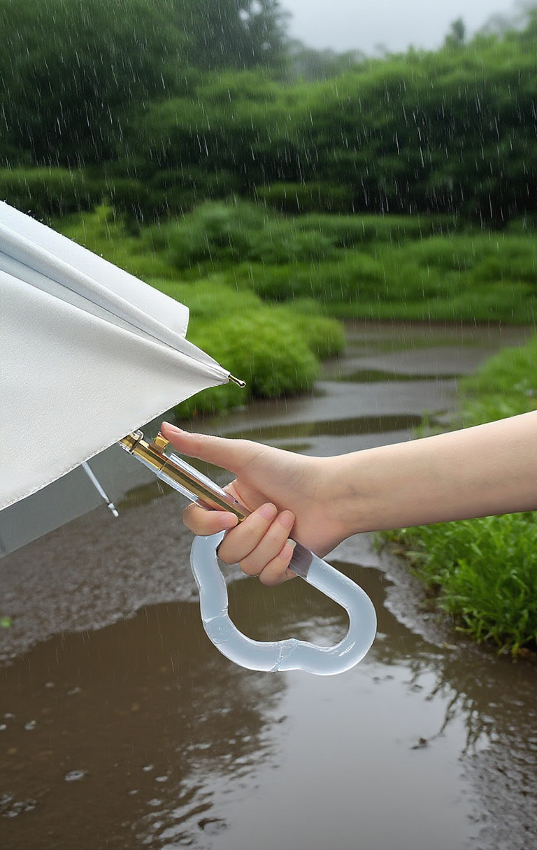 방수 기능을 강조한 새로운 클라우드 우산