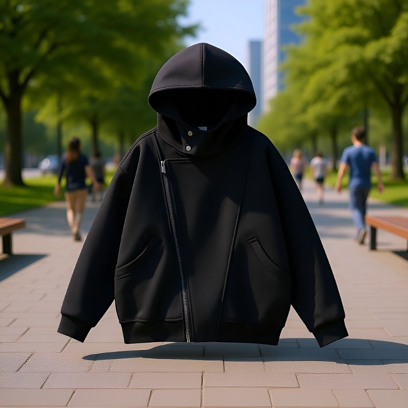 大きめサイズでリラックス感のあるレディースパーカー