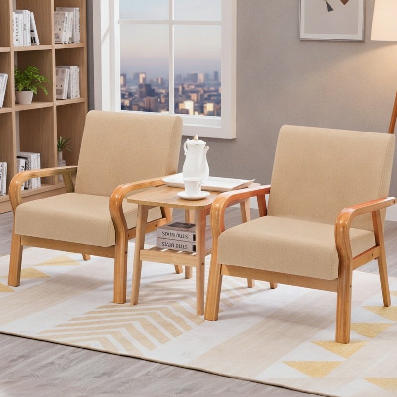 Petit canapé fauteuil style simple, canapé double pour salon de location