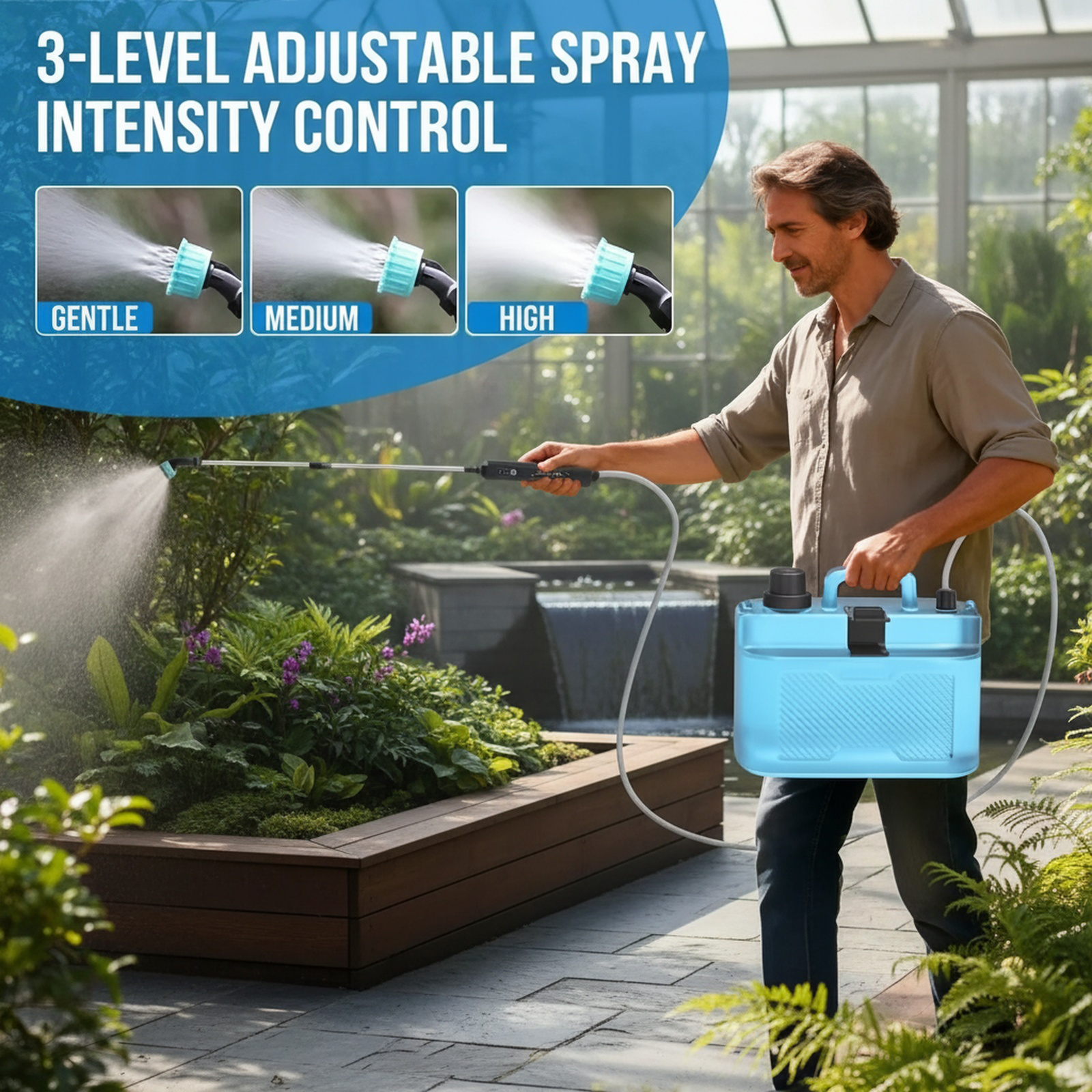 Adjustable Nozzle Electric Sprayer Backpack