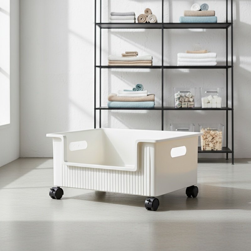 Bathroom cabinet under the shelf toilet sink movable laundry detergent rack balcony washing machine 