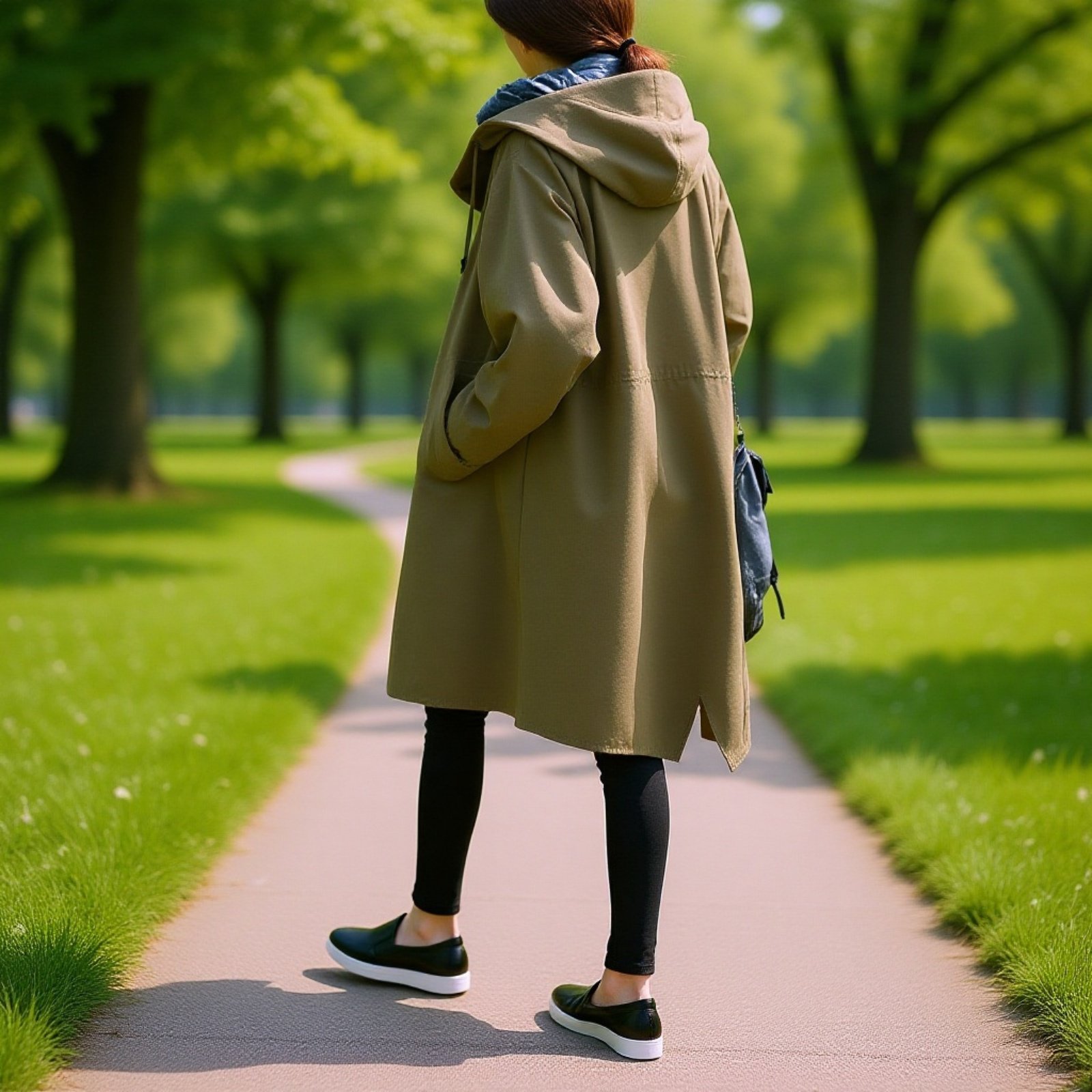 【Brelia-jp】2025年秋冬新作 おしゃれ カジュアル 長袖 ミドル丈 エレガント ゆったり ウエスト ボタンダウン トレンチコート レディース