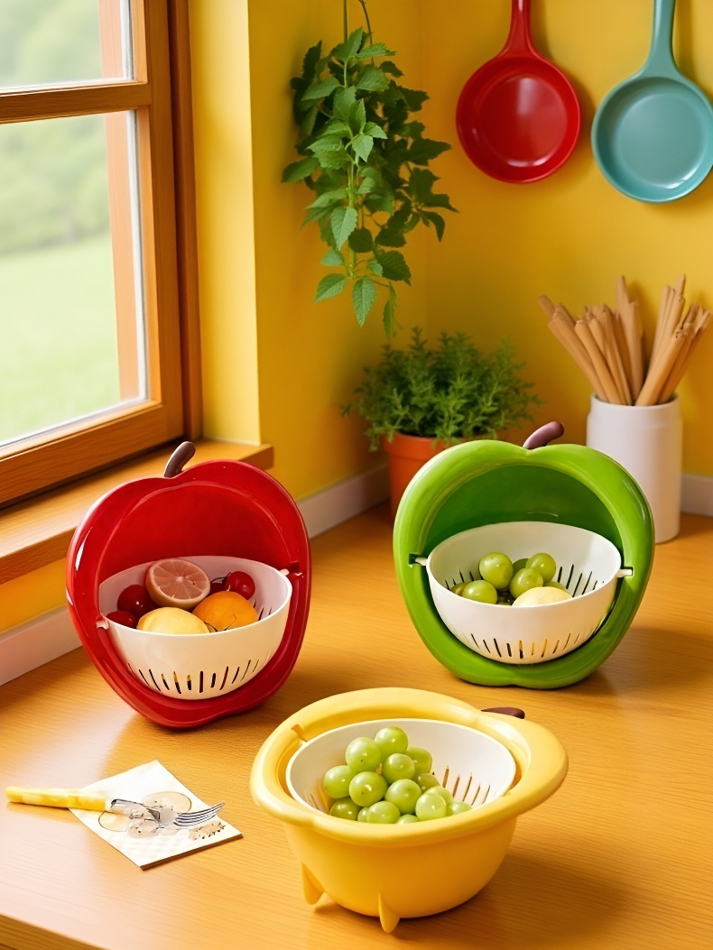 Organizador de frutas y verduras con diseño divertido