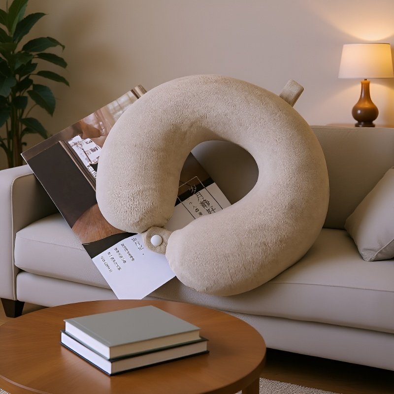 Reise Memory Foam Nackenkissen mit U-Form, abnehmbar und waschbar