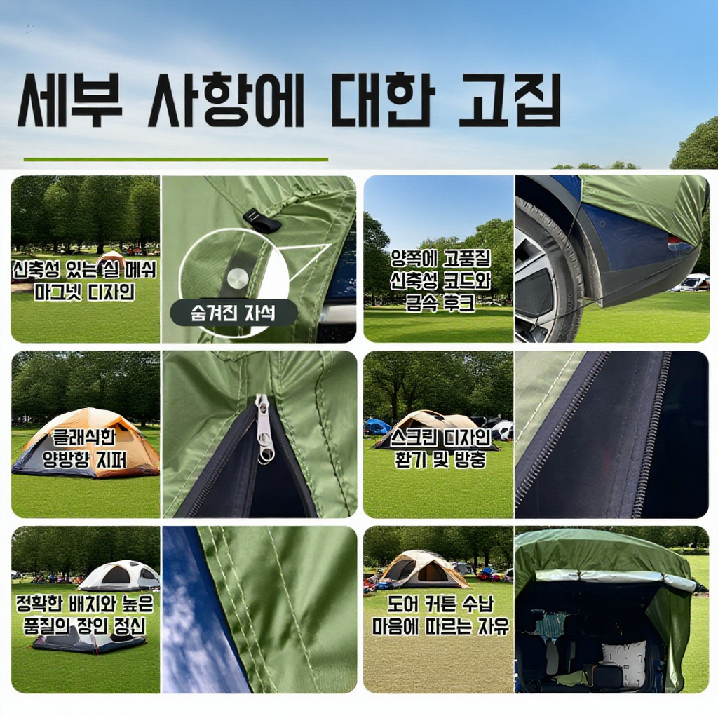자동차 테일 텐트 캠핑 피크닉 야외용 텐트