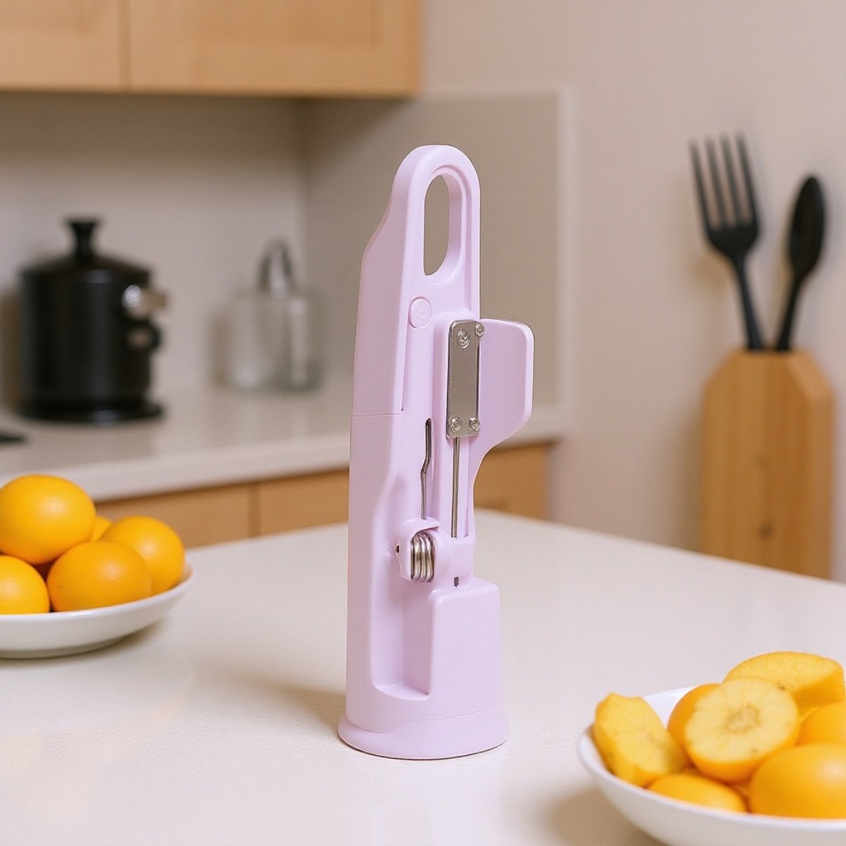 豆スライサーの安全なハンドル設計