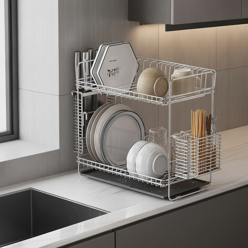rust resistant stainless steel dish drying rack