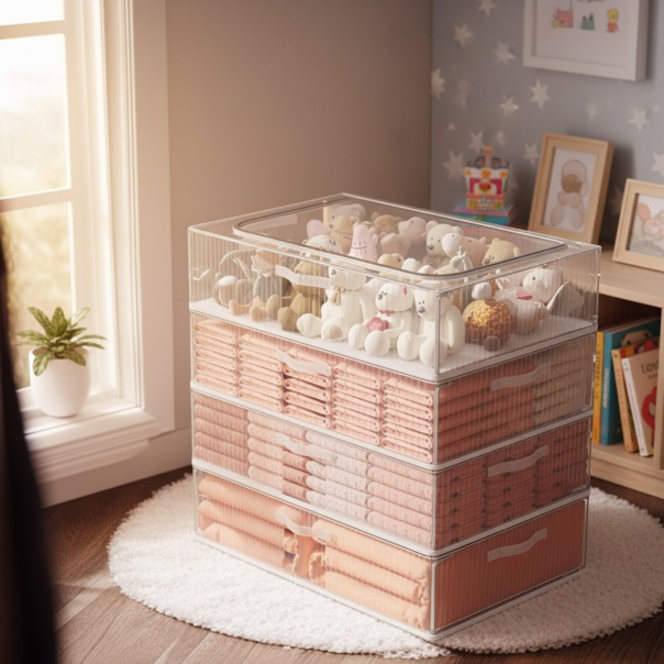 Movable Moisture-Resistant Under-Bed Storage Box, Perfect for Clothes and Blankets