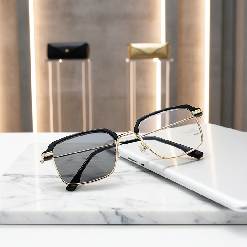 Lunettes de lecture tendance à verres photochromiques ajustables – Accessoire