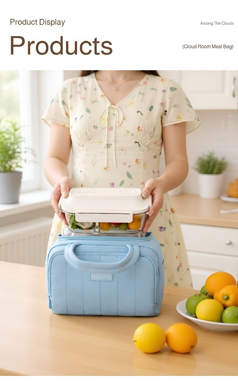 Portable insulated lunch bag for student meals