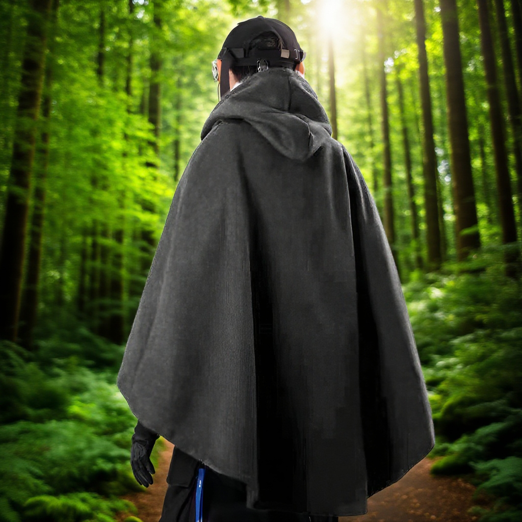 ゆったりカジュアルポンチョパーカー