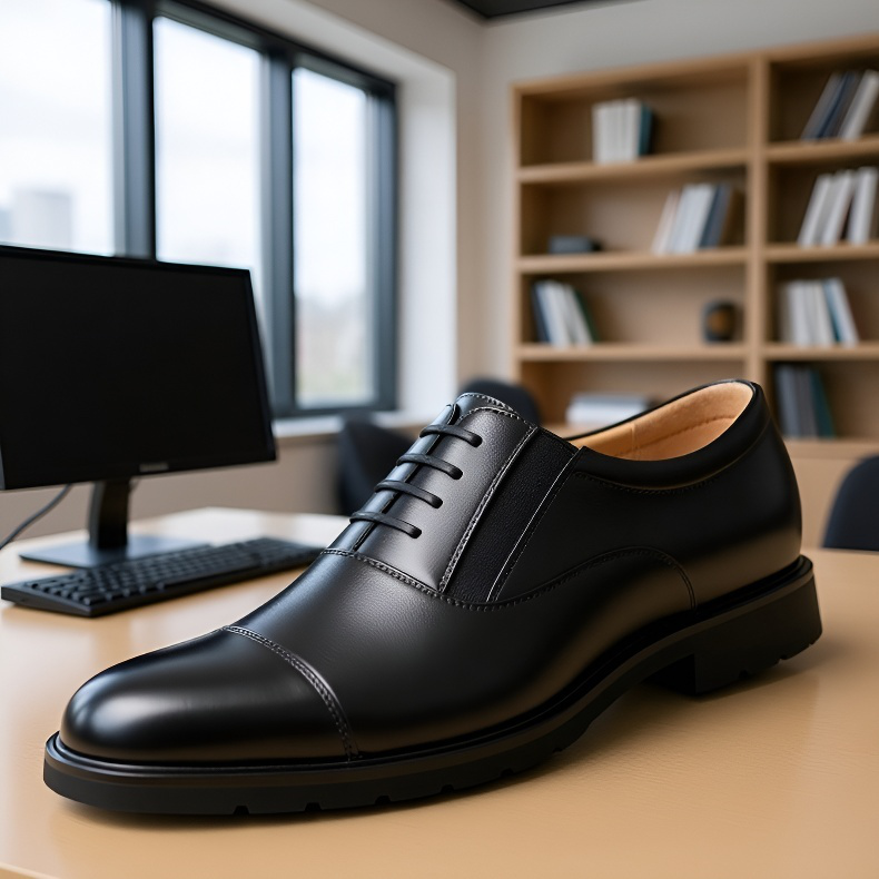 ビジネス・メンズ・トリプル・ポインテッド・ワーク・シューズ トリプル・ジョイント・フォーマル・シューズ カジュアルな革靴のつま先