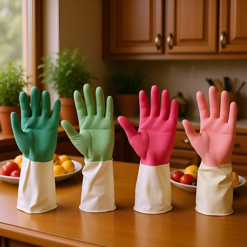 キッチン用シリコンゴム手袋 家庭用食器洗い手袋