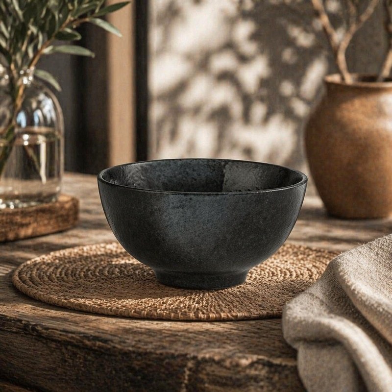 Schlichte japanische Reisschale, kleine Keramikschale für Zuhause, Gewürzschale, Frühstücksschale