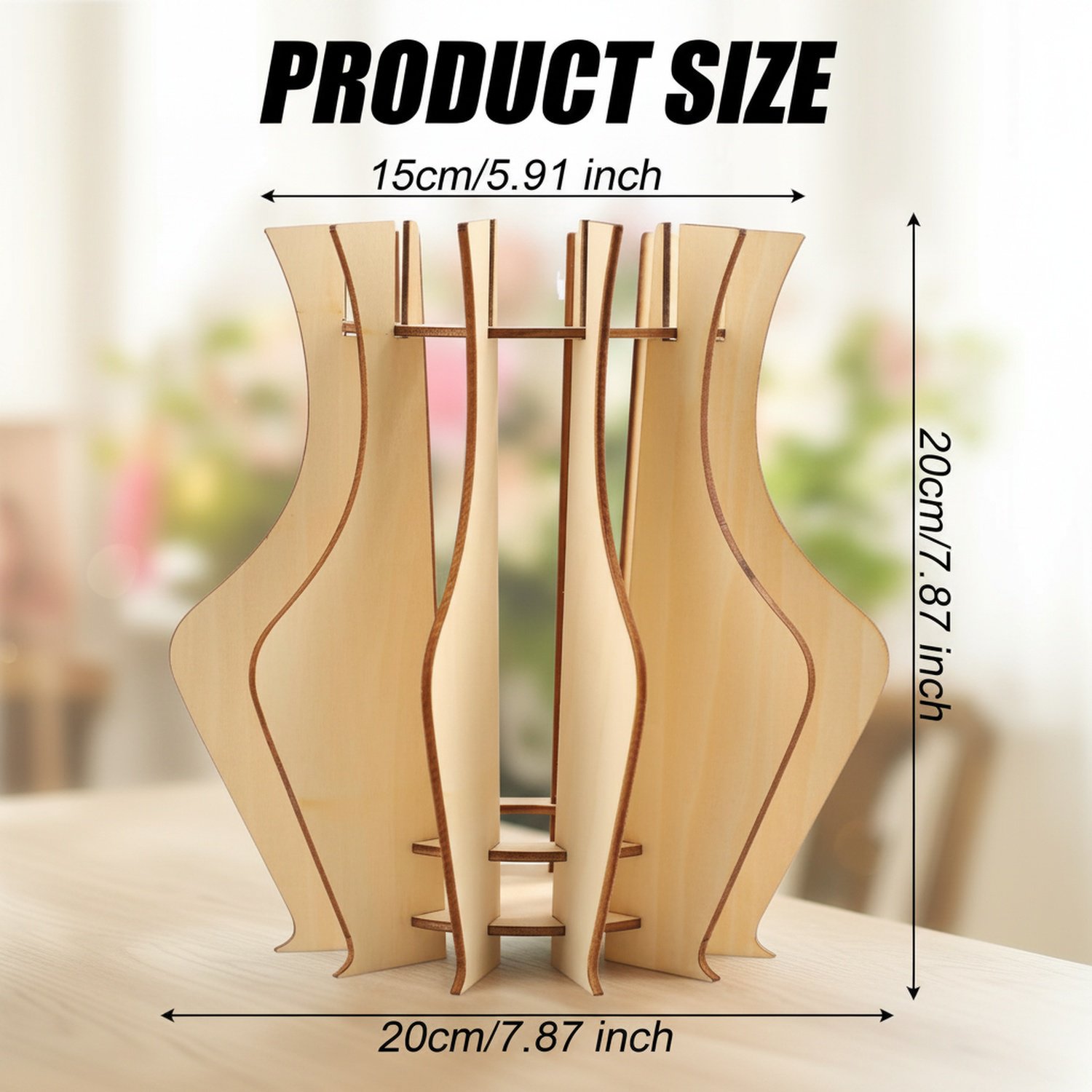 Wooden Puzzle Vase Stand Decoration
