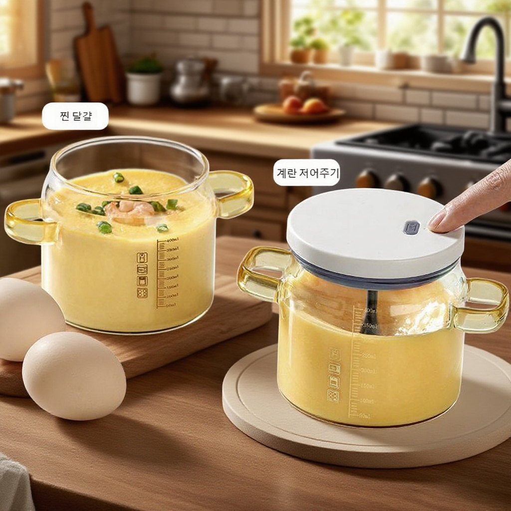 자동 계란찜&거품 다기능 믹싱컵