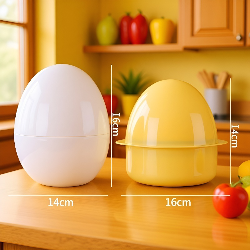 창의적인 4알 달걀형 전자레인지 찜기 / 계란찜기