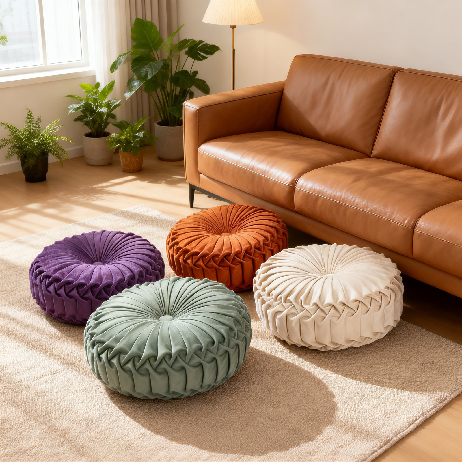 ベッド、ソファ、腰当て、オフィス、クッション、背もたれなどに使える手作りカボチャのクッション