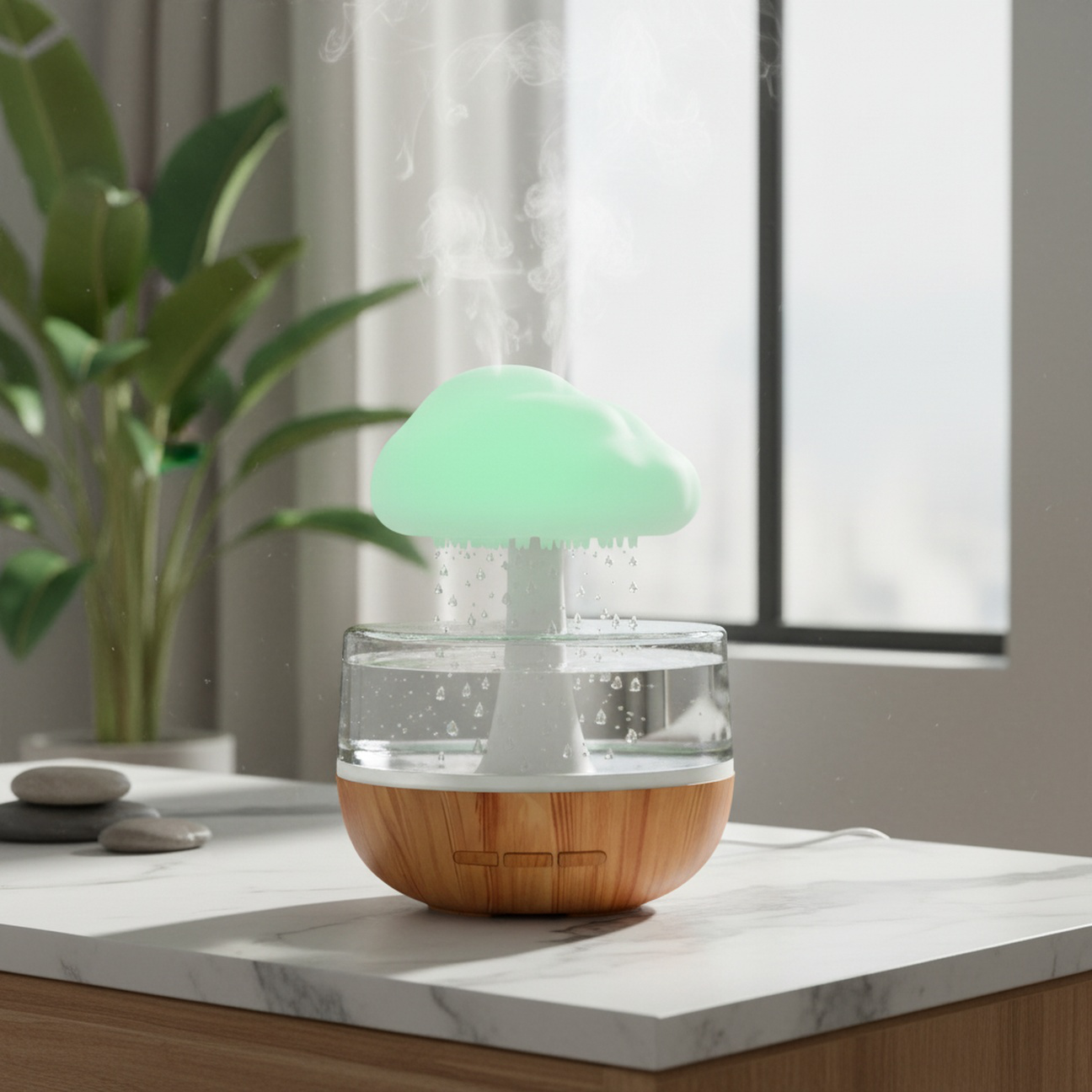 クラウドレインドロップ スマートカラーチェンジ加湿器