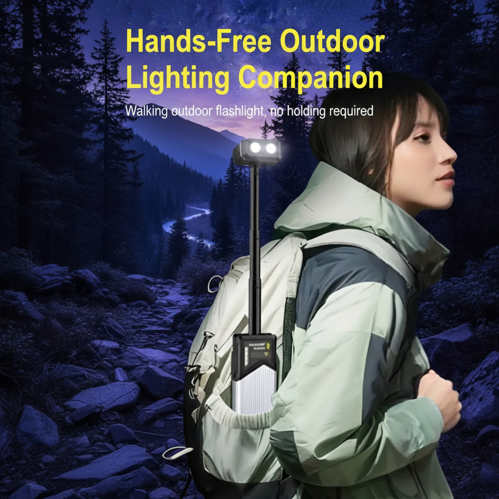 Outdoor Multi-Shape Transformable LED Light 180° Rotating Stretch Magnetic Work Lamp