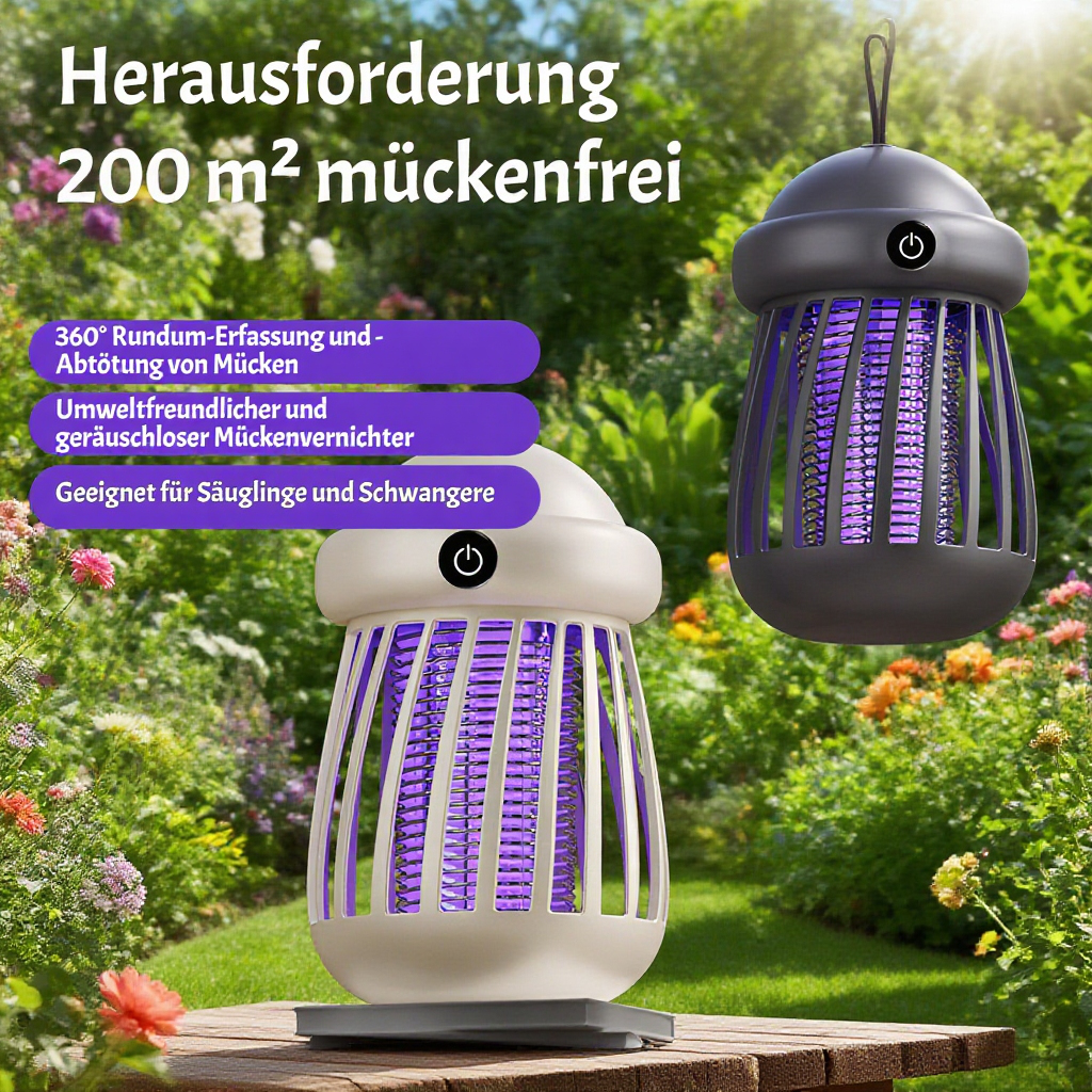 Multifunktionale Mückenvernichtungslampe zum Aufhängen und Aufstellen