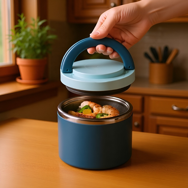 Large Capacity 630ml Portable Food Grade Stainless Steel Insulated Lunch Box