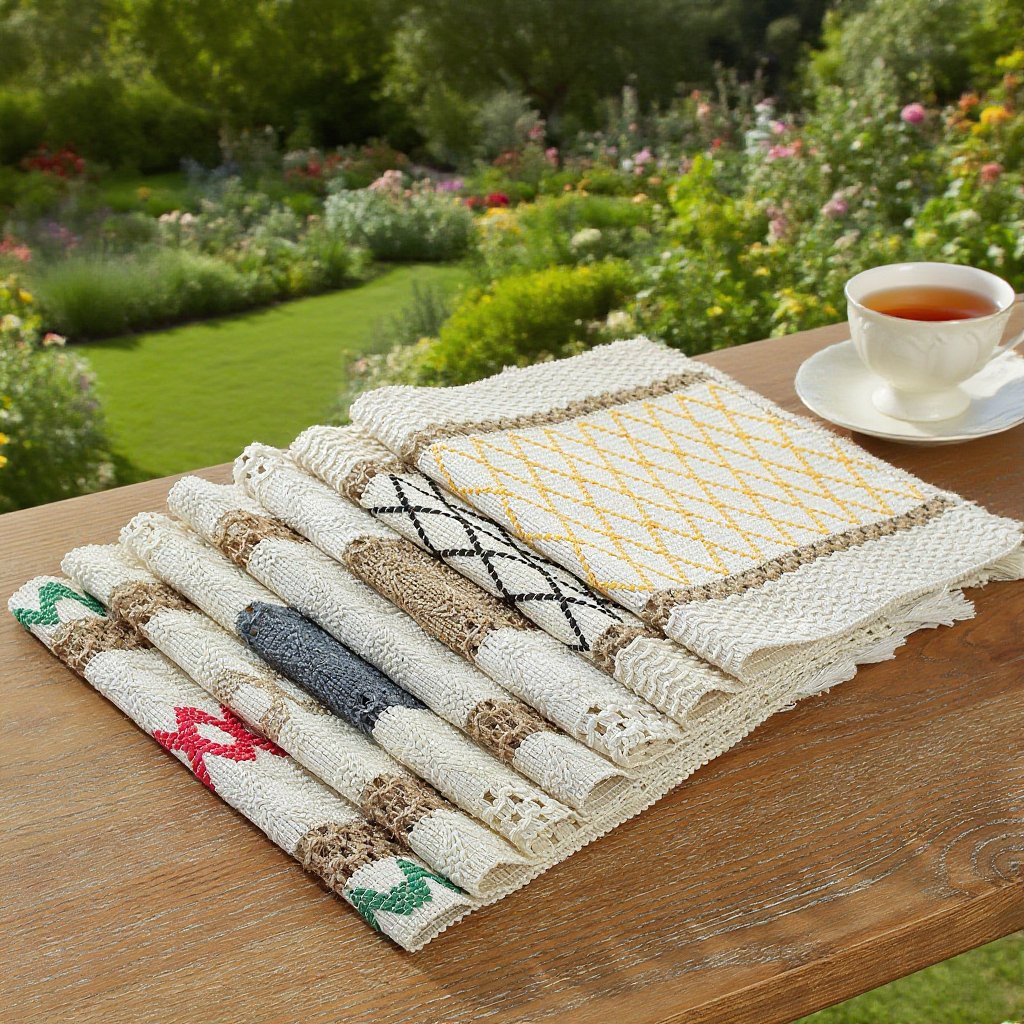 復古流蘇棉麻隔熱餐墊