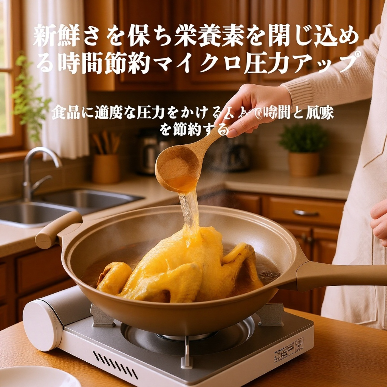 家庭用セラミック微圧ノンスティック炒め鍋