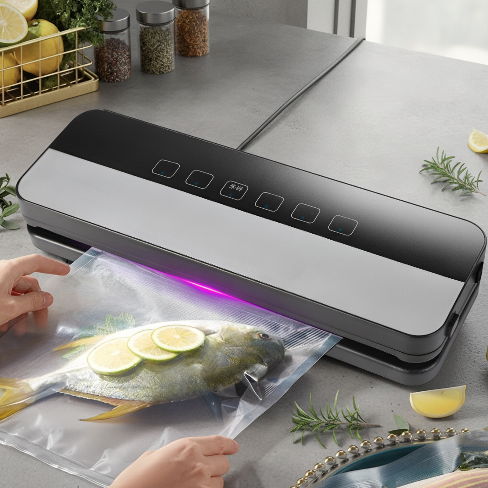 Selladora al vacío totalmente automática JMY, selladora de plástico seca y húmeda de doble propósito