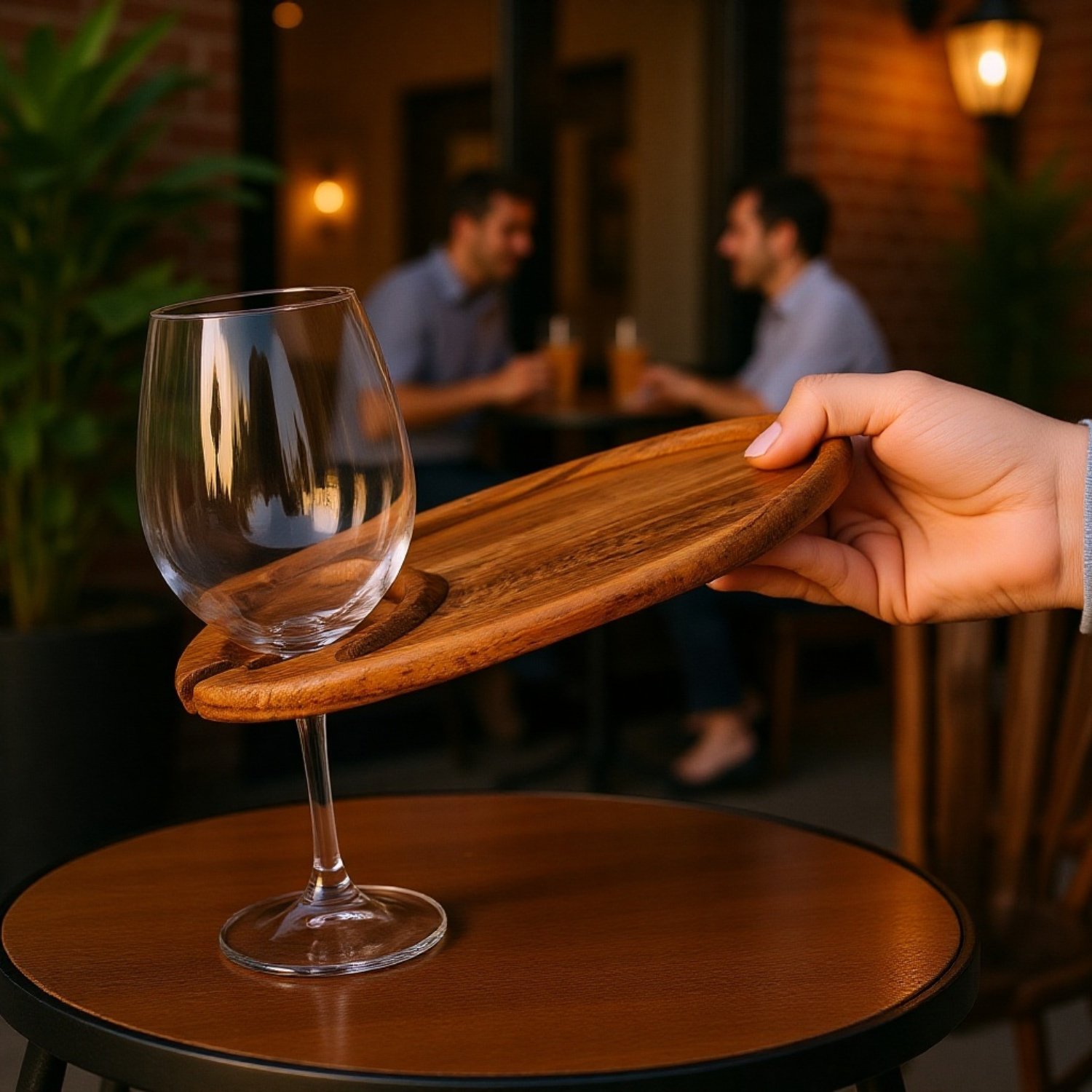 シャンパングラスがセットできるパーティートレイの詳細