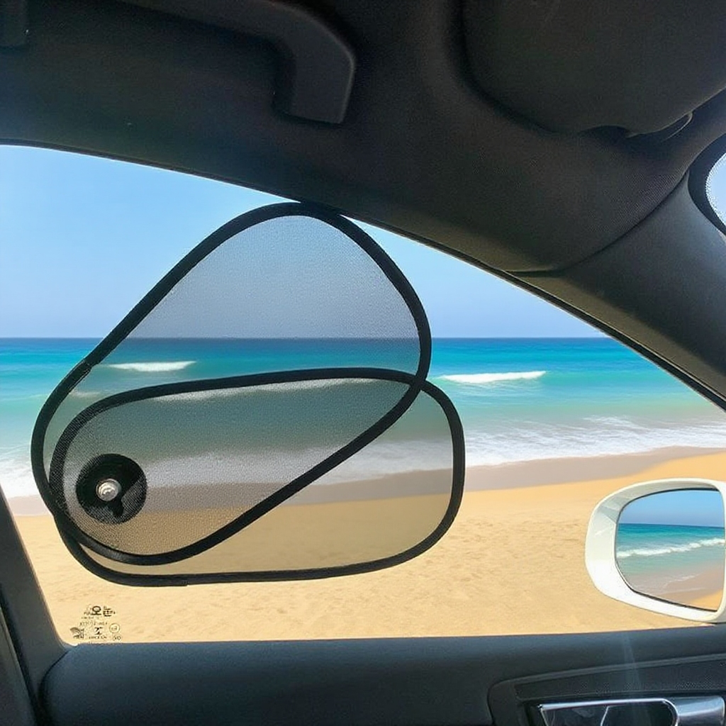 차량용 옆창 접이식 자외선 차단 햇빛 가리개