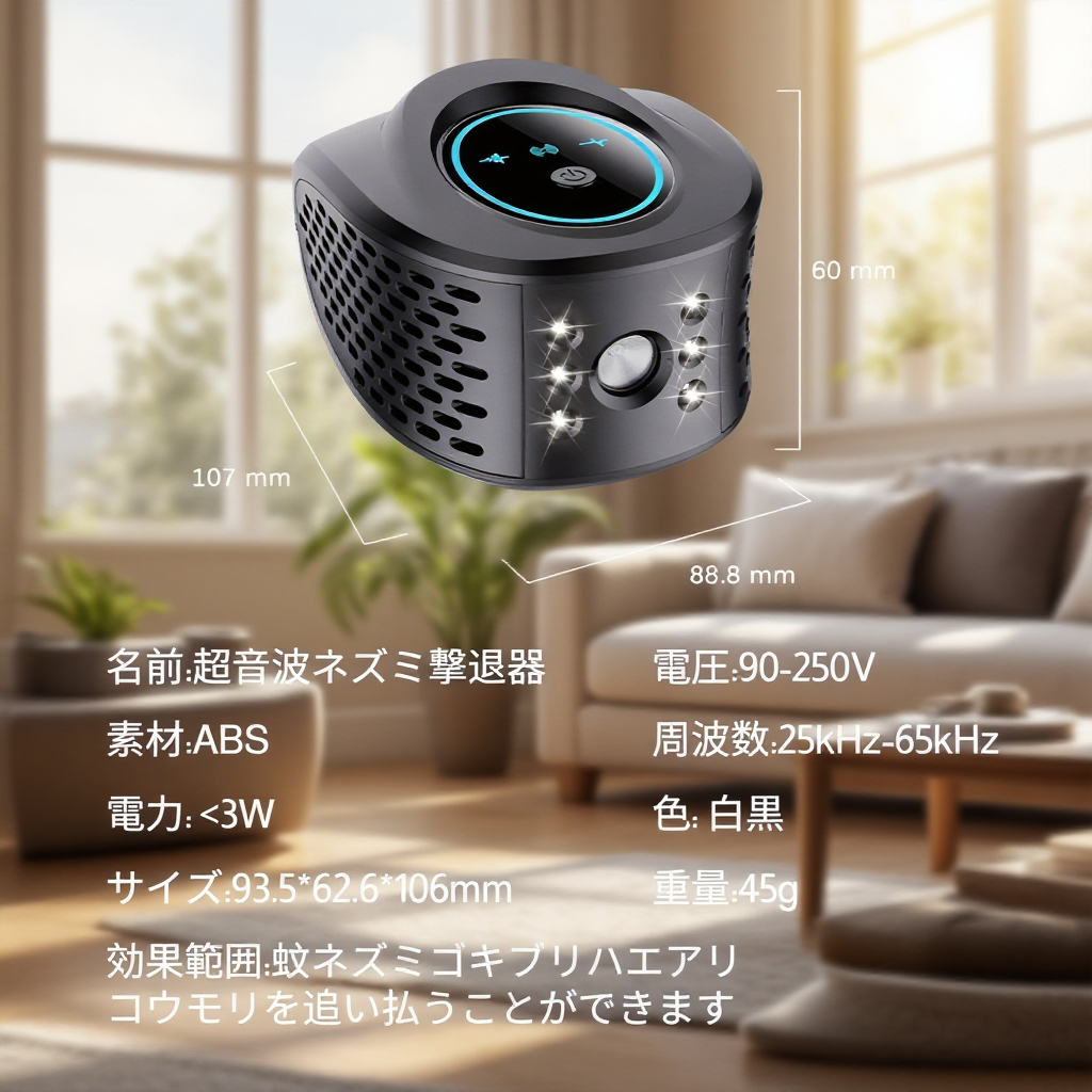 多機能超音波害虫駆除器 蚊・ネズミ駆除神器