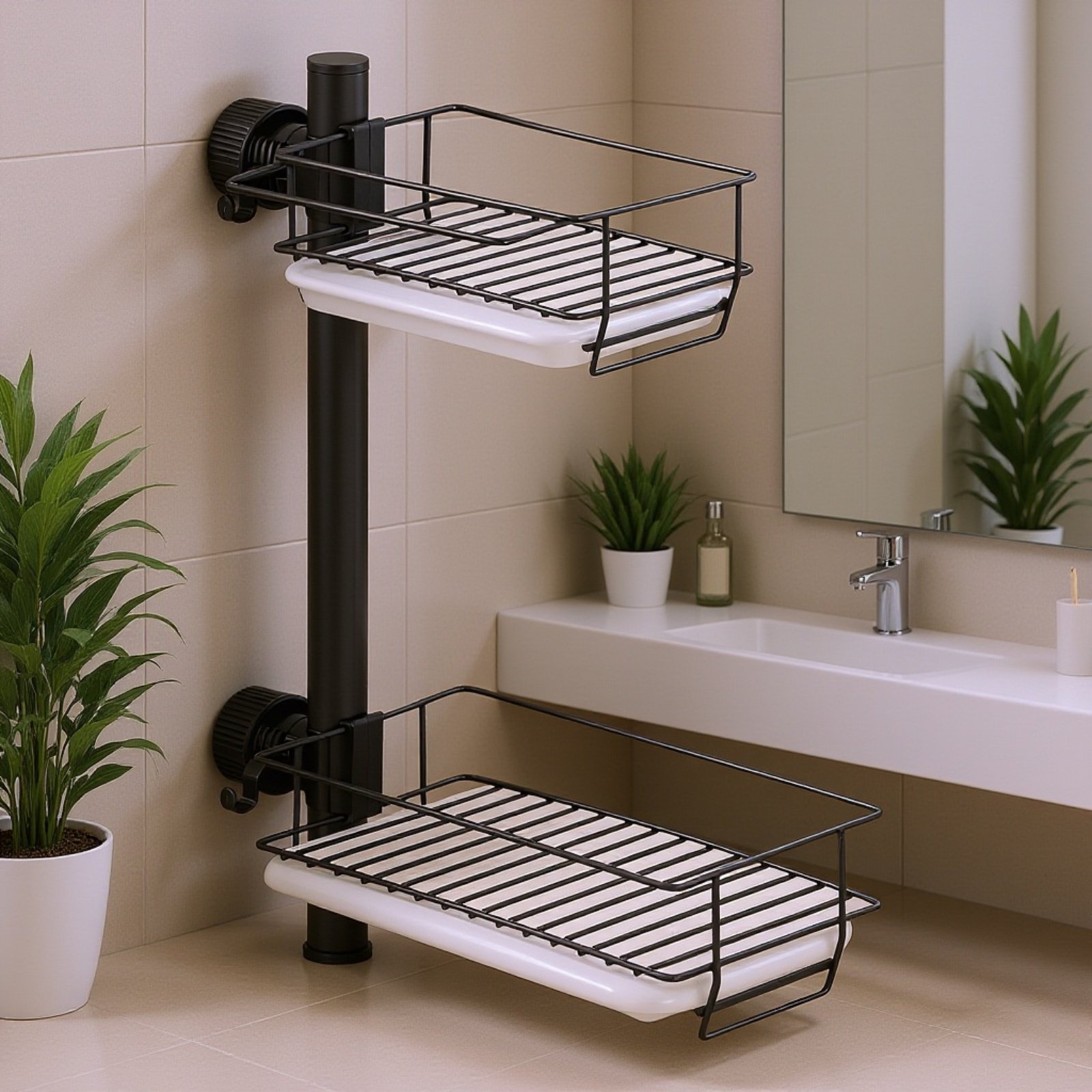  キッチン用スポンジ収納ラック