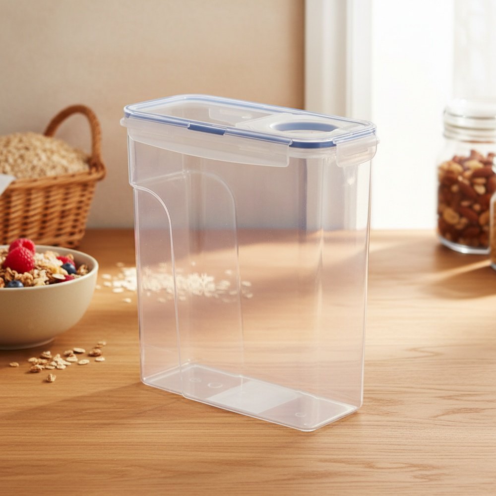 Food-Grade Transparent Plastic Storage Jars for Kimchi and Grains, Airtight Design