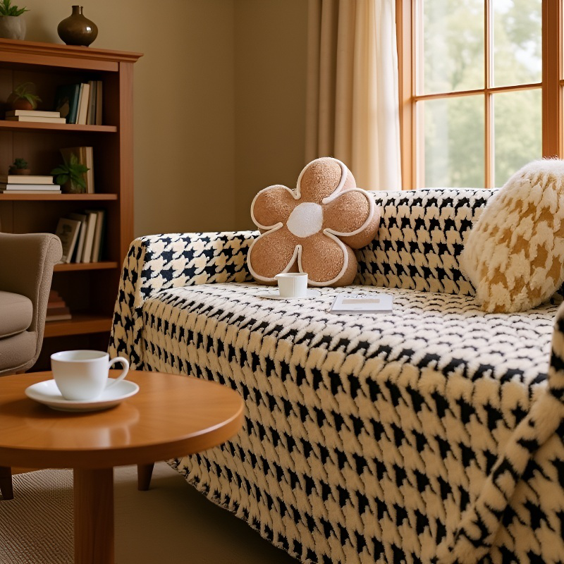 タイガーバードパターンウールカバー フルカバーソファタオル