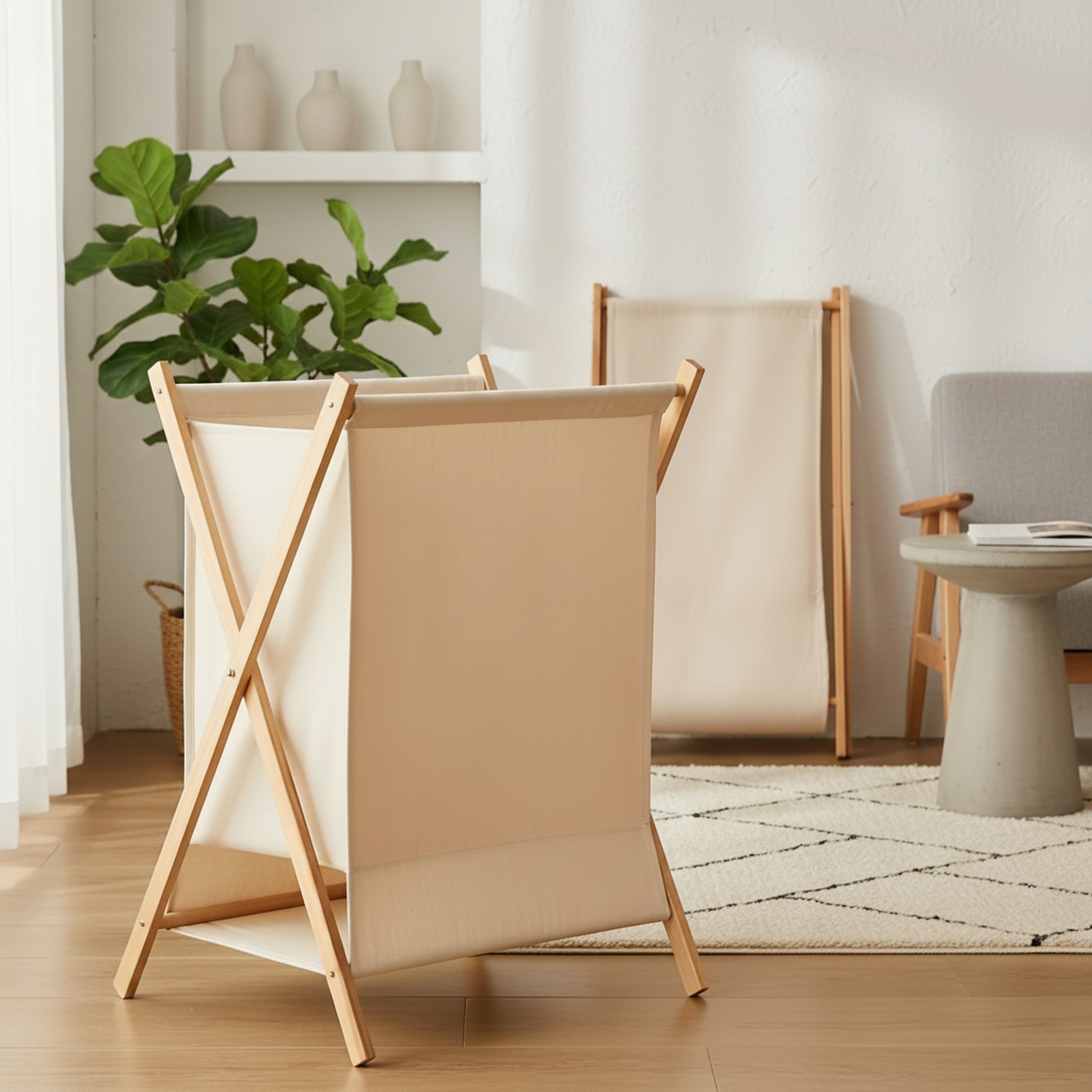Grand panier de rangement pliable