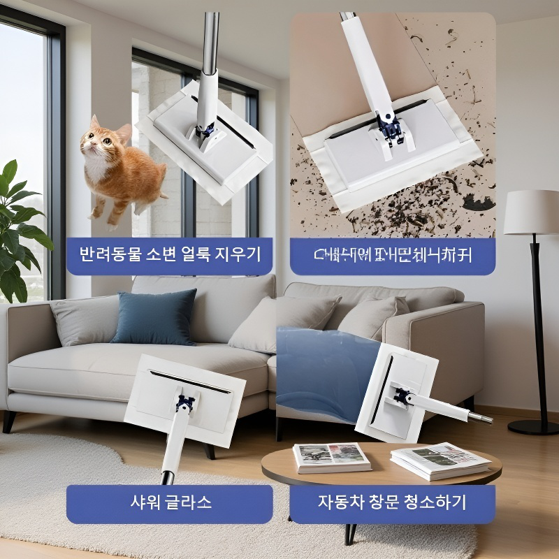 손빨래 필요 없는 대형 패널 세안타월 청소기